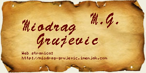 Miodrag Grujević vizit kartica